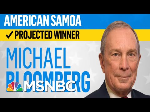 彭博贏得美屬薩摩亞，加巴德將獲得代表資格，NBC新聞項目｜MSNBC (Bloomberg Wins American Samoa, Gabbard Will Receive Delegate, NBC News Projects | MSNBC)