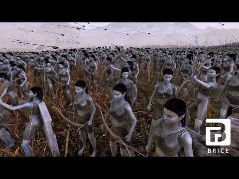 10.000 Elven Huntress vs 20.000 Afrika Corp- Ultimate Epic Battle Simulator 2- UEBS 2