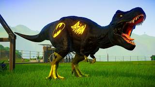Tiranossauro Rex Batman vs Dinossauro do Homem Aranha - Jogo de Dinossauro Jurassic World Evolution