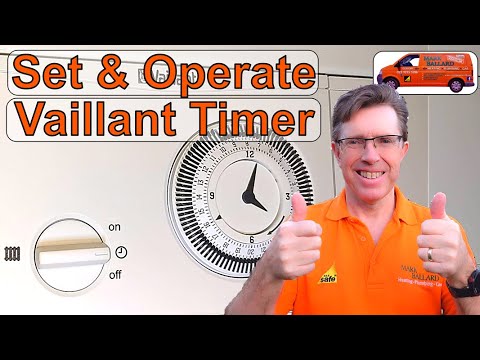 How To Operate and Adjust Your Vaillant 24 Hour Time Switch.  Easy to Follow Sep By Step.