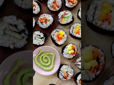 , title : 'Easy Vegan Sushi Rolls 🍱 #shorts'