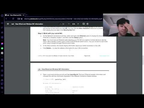 4.6.6 Lab - View Wired and Wireless NIC Information | Praktikum Jaringan Komunikasi Data