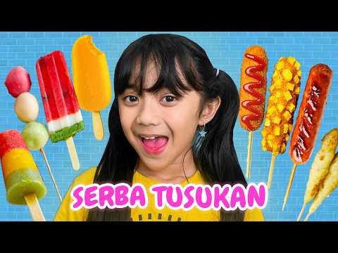 SAMANTHA BERBURU MAKANAN SERBA TUSUKAN 😍 JAJAN MANA YANG PALING ENAK ?