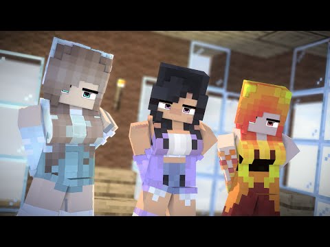 PAW DANCE SUPER IDOL HOT APHMAU, ICE AND FIRE PRINCESS - MINECRAFT ANIMATION #shorts
