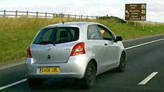 preview picture of video 'Toyota Yaris SA06 UBL - Hands Free Driving On The A1(M) August 26th 2014'