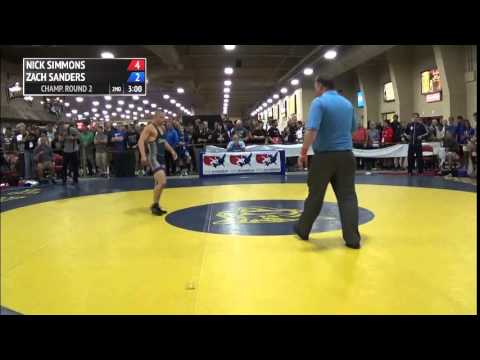 57 kg R2 - Nick Simmons (Sunkist Kids) vs Zach Sanders (Minnesota Storm)