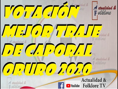 Vota por el mejor traje de Caporal Oruro 2020 de Actualidad & Folklore TV