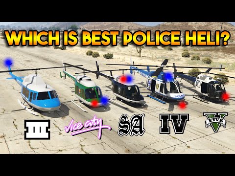 POLICE HELICOPTERS FROM EVERY GTA GAME ! (GTA 5, GTA 4, SAN ANDREAS, VICE CITY AND GTA 3)