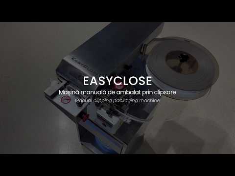 Masina de ambalat prin clipsare, manuala, productivitate cca. 30 pungi/min, model EasyClose