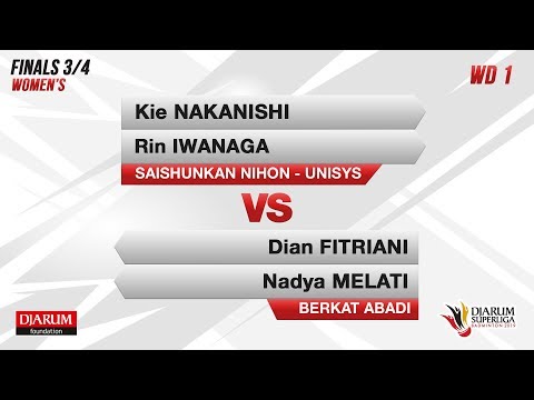 FINALS 3/4 | WD1 | KIE / RIN (SAISHUNKAN NIHON-UNISYS) VS DIAN / NADYA (BERKAT ABADI)