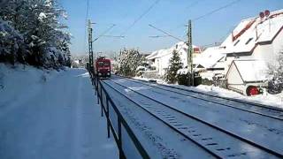 preview picture of video 'Regional-Express RE 22030 Bahnlinie Tübingen-Stuttgart durch Wannweil'