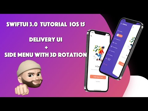 Slide Out Menu + Delivery UI Using SwiftUI 3.0 + Xcode 13