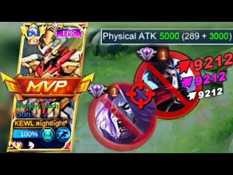 HOW TO PLAY SUN AS HYPER/ JUNGLER | BEST BUILD SUN 2023 | LOCK MOSKOV SAMPAI FEEDER | SUN-MLBB 2023