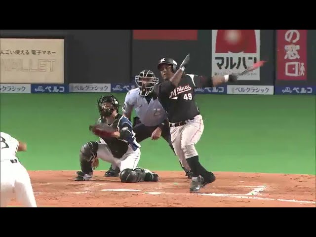 【9回表】マリーンズ・デスパイネが一矢を報いる4号2ラン!!  2014/8/14 F-M