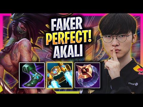 FAKER PERFECT GAME WITH AKALI! - T1 Faker Plays Akali MID vs Mel!