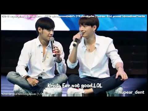 [Eng Sub] 010718 Funny Singto asking Krist how to say in English KristSingtoFMinSingapore