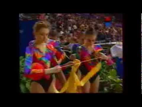 RUSSIA 3 balls 2 ribbons - 1995 Vienna worlds EF