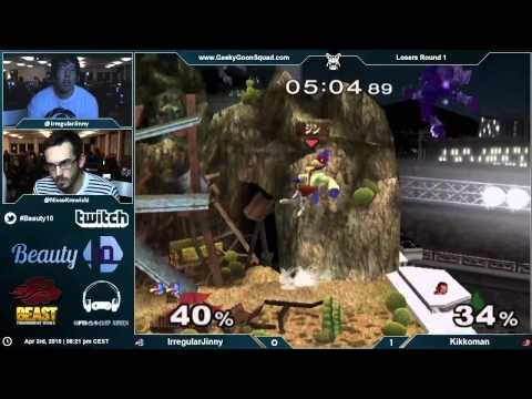 Beauty10 - IrregularJinny (Fox, Falco) Vs. Kikkoman (Ganon) - Losers Round 1 - Melee