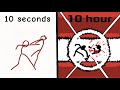 Stickfigure Fight 10 Seconds Vs 10 Hour Animation Challenge
