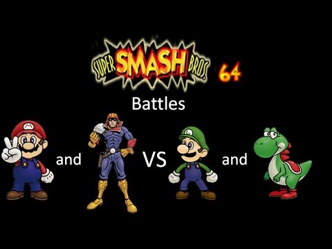 Super Smash Bros 64 Battles #84: Mario and Captain Falcon vs Luigi and Yoshi