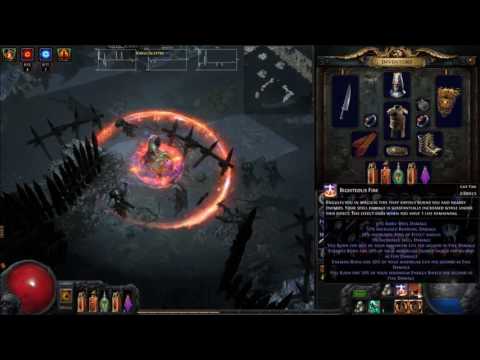 POE Patch 2.4 Testing Righteous Fire with Cast on Crit Hierophant Build