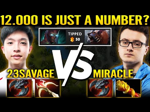 🔥 MIRACLE VS 12000 MMR 23Savage - MMR Is Just A Number? Epic Late Game Carry 7.29 Dota 2 Pro