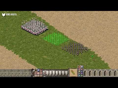 100 KNIGHT VS 100 ARABIAN SWORDSMAN (Battle Army) Stronghold Crusader HD