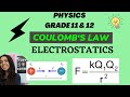 Coulomb S Law Electrostatics Grade 11 And 12