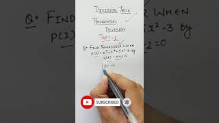 🤔 Division of Polynomials | How to divide Polynomials | Viral Maths Tricks #shorts #divisiontricks