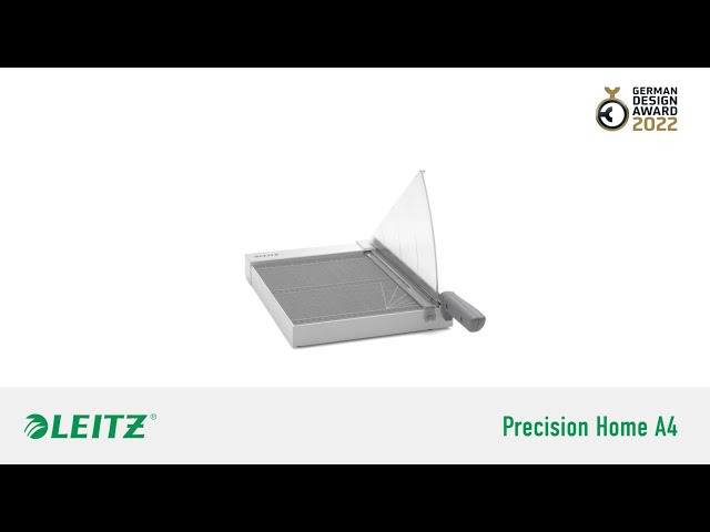 Leitz Precision Home A4 Tesoura de Papel A4 - Corta até 8 Folhas - Lâmina de Aço Inoxidável Temperado - Compacta e Leve - Cor Cinza Antracite - vídeo 1
