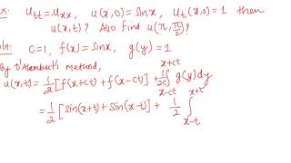 Dalembert's solution to a wave equation of infinite length