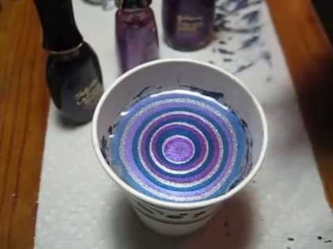 Manikyur, krasivyj risunok s pomosch'yu vody (Urok).360