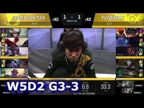 Dignitas vs FlyQuest | Game 3 S7 NA LCS Summer 2017 Week 5 Day 2 | DIG vs FLY G3 W5D2