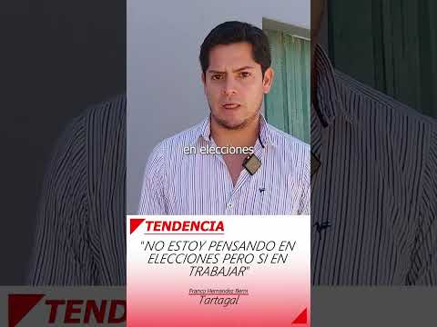 “No pienso en las elecciones, solamente pienso en trabajar”#francoconvos #tartagal #salta