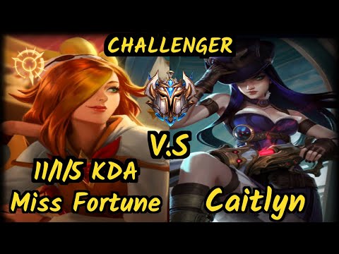 SPY.V Freeze (MISS FORTUNE) vs CAITLYN - 11/1/5 KDA BOTTOM ADC CHALLENGER GAMEPLAY - EUW v9.7