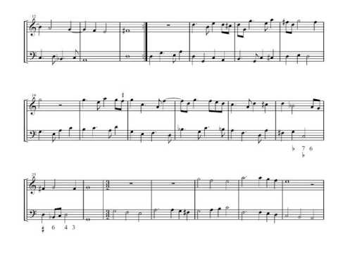 Frescobaldi. Canzona prima per canto solo. Partitura. Interpretación.