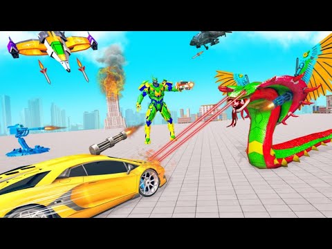 Snake Robot Transforming ,War Robot Game 2022, Android Gameplay