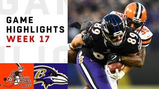 Browns vs. Ravens Week 17 Highlights | NFL 2018