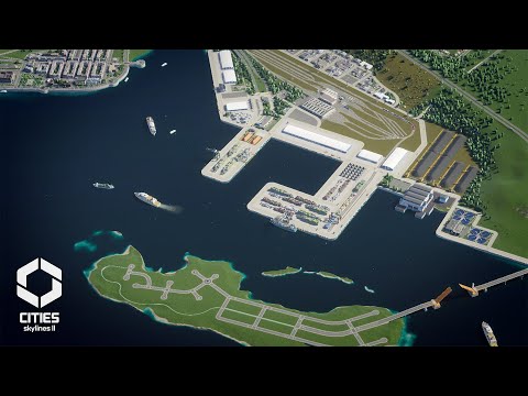 I built a fully upgraded port in Cities Skylines 2!