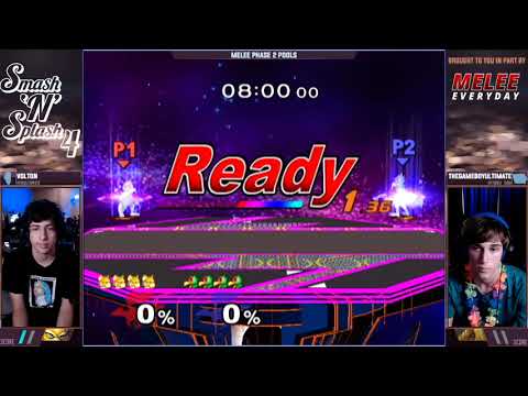 Smash'N'Splash 4 PHASE 2 POOLS - Volton (Fox) vs TheGameboyUltimate (Sheik, Falco)