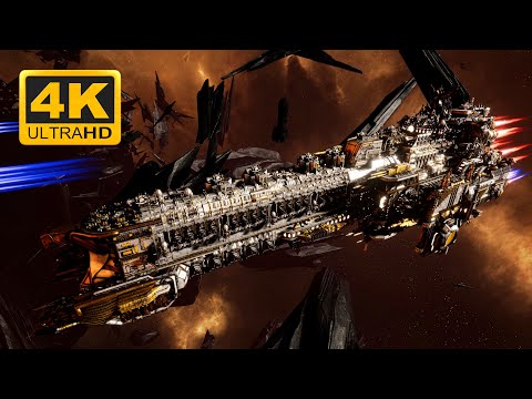 Imperial Navy vs Tau Merchant Fleet - Skalgrim Mod - 4K Quality - Battlefleet Gothic Armada 2