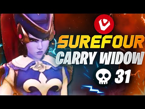 Surefour Top 500 Widow Gameplay - Overwatch Season 27