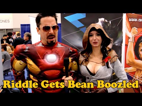 Riddle Gets Bean Boozled @ San Diego Comic-Con 2016 #ThatCosplayShow #BeanBoozled
