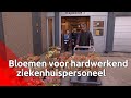 Bloemen voor hardwerkend ziekenhuispersoneel