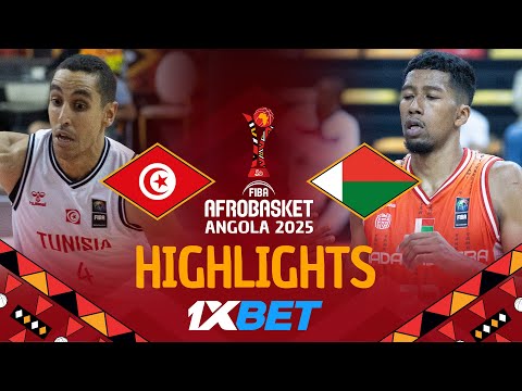 Tunisia 🇹🇳 vs Madagascar 🇲🇬 | 1XBET Highlights | #AfroBasket 2025