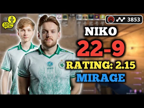 NIKO (22-9) RT: 2.15 | W/M0NESY | EU FACEIT (MIRAGE) +VOICE | ELO 3853 | CS2 POV