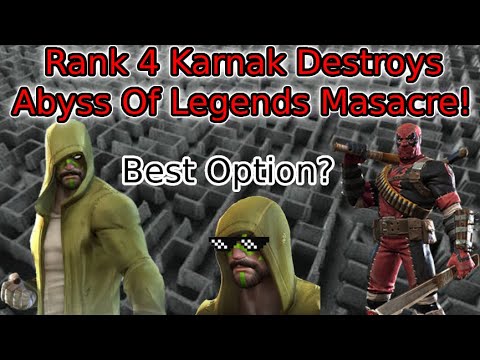 Rank 4 Karnak Vs Abyss Masacre! Possible Solo With No Synergies! | Marvel Contest Of Champions