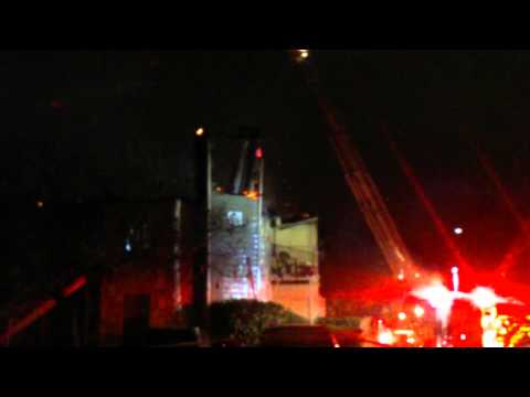 S.A.F.D. putting out Lincoln Village apt. fire.