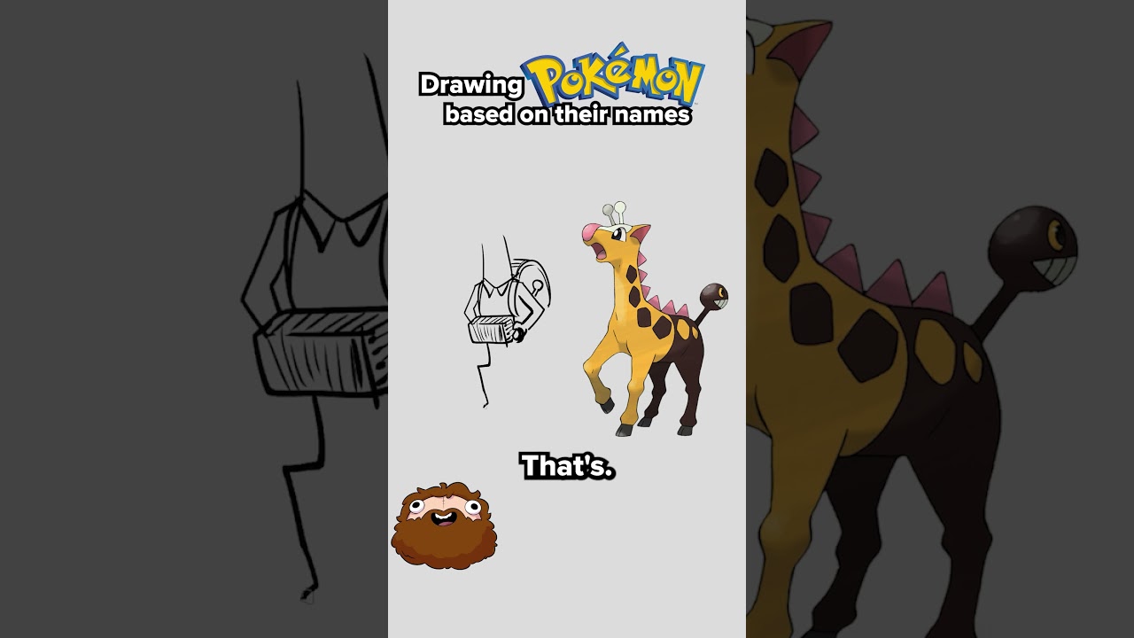 Drawing Pokémon based only on their names  #pokemon #drawing #guessinggame #art #funny
