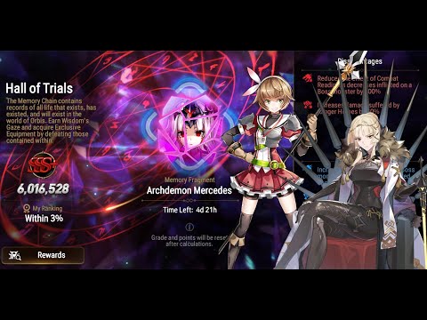 Epic Seven -  Hall of Trials (Archdemon Mercedes) -  Easy 6M Pints with 2 units (Azalea & C.Lilias)